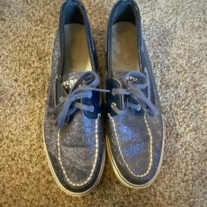 Blue Sparkly Sperry Top Sider